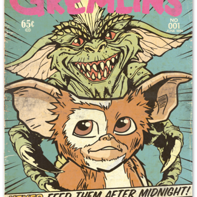 Gremlins comic cover - 80s horror movie inspired print
