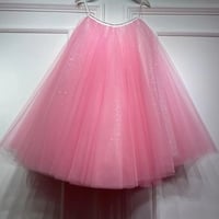 Women A line Circle Tulle Skirt Purple High Waisted Tulle Tutu Skirt Holiday Tulle Skirt Custom Plus Size - Thumbnail 4