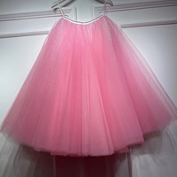 Women A line Circle Tulle Skirt Purple High Waisted Tulle Tutu Skirt Holiday Tulle Skirt Custom Plus Size - Thumbnail 5