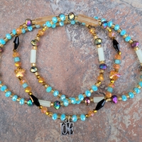 EGYPTIAN LOVE 💜 GLOW IN THE DARK CRYSTAL HANDMADE WAIST BEADS By Nubian Collection Artwear 🎨  - Thumbnail 2