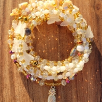 SO OSHUN☀️ GLOW IN THE DARK✨️ CRYSTAL & GEMSTONE HANDMADE WAIST BEAD SET by Nubian Collection Artwear 🎨  - Thumbnail 9