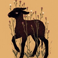 Black Lamb - Wall Tapestry - Thumbnail 1