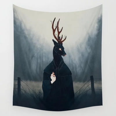 Deep Forest Saint - Wall Tapestry