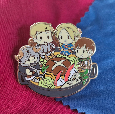 Dungeon Meshi Gold-plated Enamel Pin