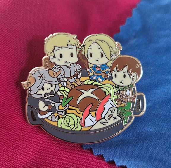 Dungeon Meshi Gold-plated Enamel Pin