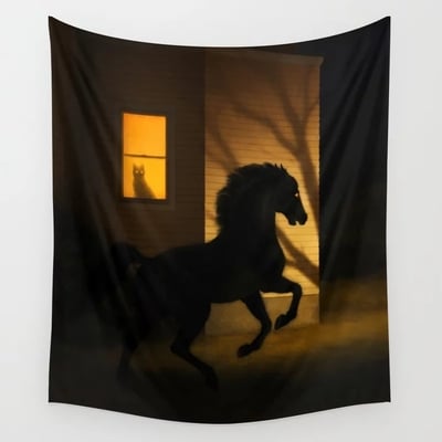 Shadows in the Suburb - Wall Tapestry