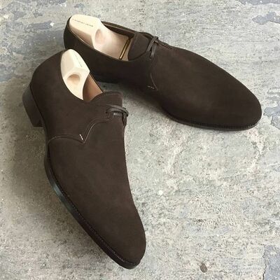 Mew handmade brown suede leather shoes, men suede leather shoes dress men shoes