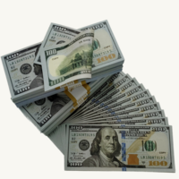 Prop money 175 Pieces $100 Fake bills Full print, Double sided movie money for movie play dollar education,play money,game, gift - Thumbnail 1