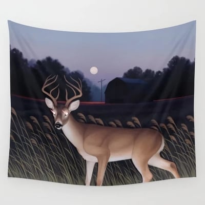 Deer dream - wall tapestry - Thumbnail 1