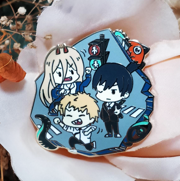 Chainsaw-man Gold-plated Enamel Pin