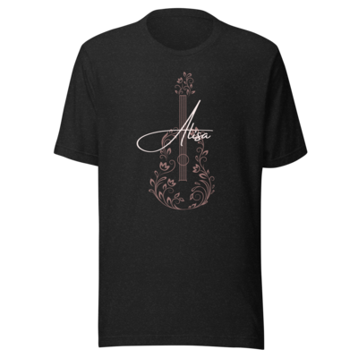 Alisa guitar logo unisex tshirt - bl