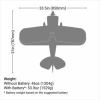 E-flite EFL35500 Pitts S-1S 850mm BNF Basic RC Airplane with AS3X and SAFE   - Thumbnail 8