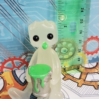 Radioactive Robot glows in the dark Robot Figure  Resin Art Toy Kawaii Desk Friend Gift - Thumbnail 7