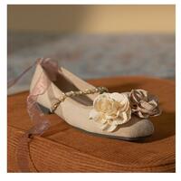 Rose Camellia Princess Ballet Style Flats Shoes - Thumbnail 3