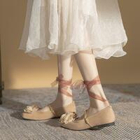 Rose Camellia Princess Ballet Style Flats Shoes - Thumbnail 1