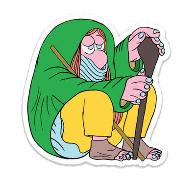 Crouching Elf-Wizard (CLEAR finish)