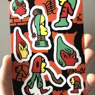 Weird little guys sticker sheet 