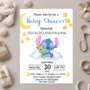 Stitch Baby Shower Invitation | Moon, Star, Cloud Theme | Whimsical Celestial Celebration-3
