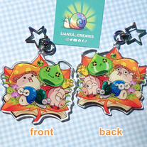 Maplestory Glitter Acrylic Charm Double-sided Design Keychain