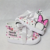 Toddler Custom Minnie Mouse Sneakers - Thumbnail 7