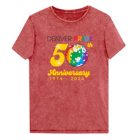 Denver Pride 2024 Unisex Denim Washed T-Shirt - Thumbnail 2