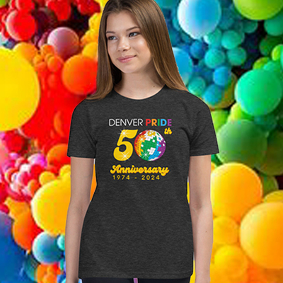 Denver pride 2024 youth short sleeve t-shirt