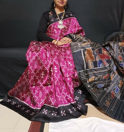  Sambalpuri silk pata  Saree wedding and festival  party wear silk Saree 