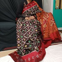  Sambalpuri silk pata  Saree wedding and festival  party wear silk Saree  - Thumbnail 1