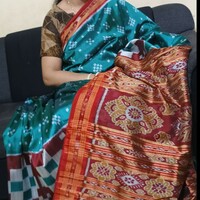  Sambalpuri silk pata  Saree wedding and festival  party wear silk Saree  - Thumbnail 6