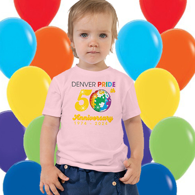 Denver pride 2024 toddler short sleeve tee