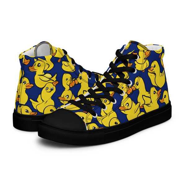 Womens high top canvas shoes Variegated World Dk