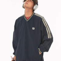 STRIPES LONG SLEEVE JERSEY TOP - Thumbnail 3