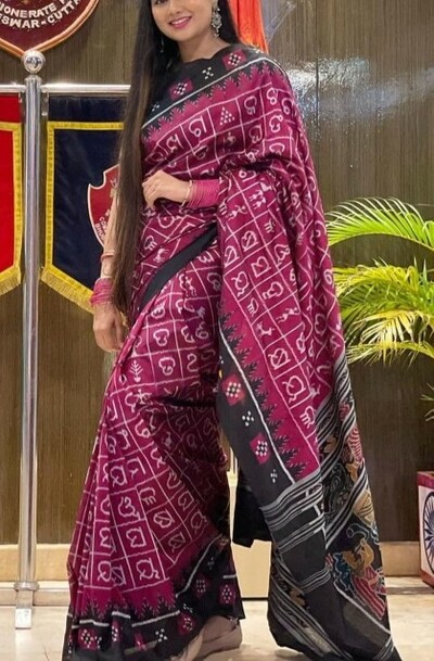 Sambalpuri silk pata  Saree wedding and festival  party wear silk Saree 