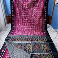 Sambalpuri silk pata  Saree wedding and festival  party wear silk Saree  - Thumbnail 1