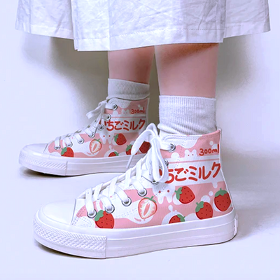 *free shipping*strawberry milk sneakers