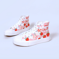 *Free Shipping*STRAWBERRY MILK SNEAKERS - Thumbnail 3