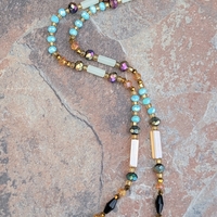 EGYPTIAN LOVE 💜 GLOW IN THE DARK CRYSTAL HANDMADE WAIST BEADS By Nubian Collection Artwear 🎨  - Thumbnail 1