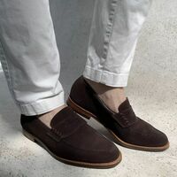 Brown Really Awesome Stylish Pattern Handmade Loafers Slips On Moccasin Shoes - Thumbnail 1