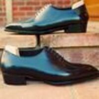 Wholecut Oxford Deco Style Toe Shape Lace up Dress Shoes - Thumbnail 3