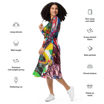 Mw long-sleeve dress