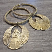 Khepera Brass Charm Bangle  - Thumbnail 1