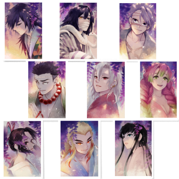 Demon Slayer Pillars | Art Print Set