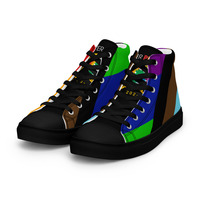 Denver Pride 2024 Womens high top canvas shoes - Thumbnail 4