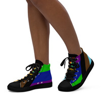 Denver Pride 2024 Womens high top canvas shoes - Thumbnail 5