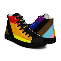 Denver Pride 2024 Womens high top canvas shoes - Thumbnail 8