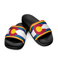 Colorado Rainbow Flag Mens slides - Thumbnail 2