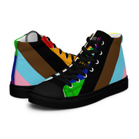 Denver Pride 2024 Mens high top canvas shoes - Thumbnail 3