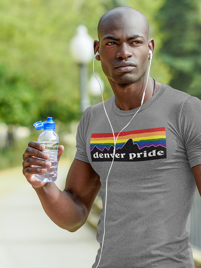 Denver Pride Rainbow Mountain Short-Sleeve Unisex T-Shirt