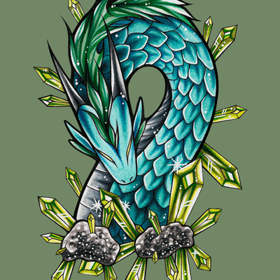 Crystal dragon #3 - print