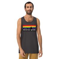 Denver Pride Rainbow Mountain Mens premium tank top - Thumbnail 6